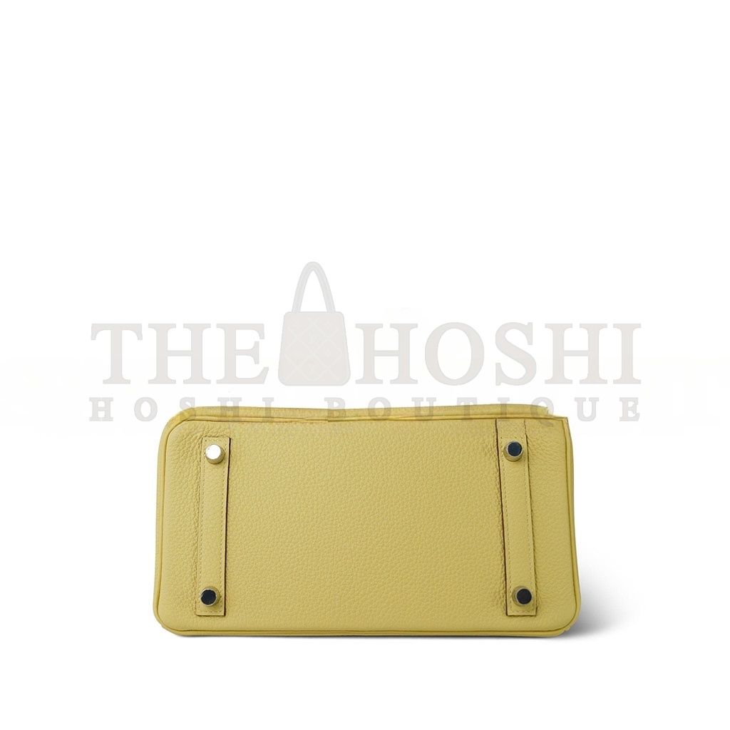 H**me5 BIRKIN 25 TOGO LEATHER LEMON YELLOW SILVER BUCKLE BAG H028369CK1Z (25*20*13cm) Master Quality
